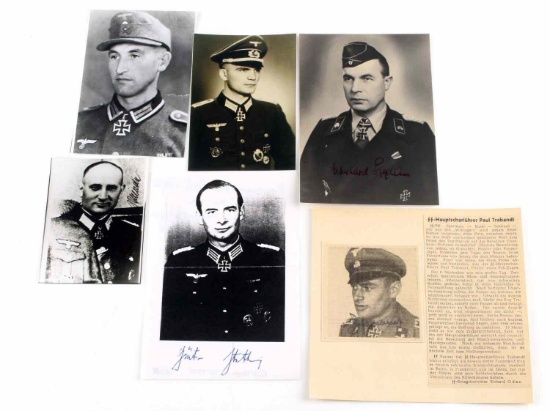 WWII GERMAN SIGNED PHOTOS OF IRON CROSS RECIPIENTS