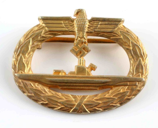 WWII GERMAN THIRD REICH KREIGSMARINE U BOAT BADGE