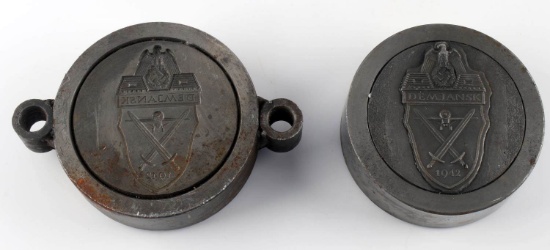 WWII GERMAN THIRD REICH DEMJANSK SHIELD DIE CAST