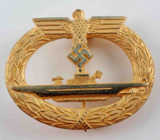 WWII THIRD REICH FREDERICK ORTH U BOAT BADGE