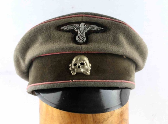 WWII GERMAN THIRD REICH SS PANZER OFFICER VISOR