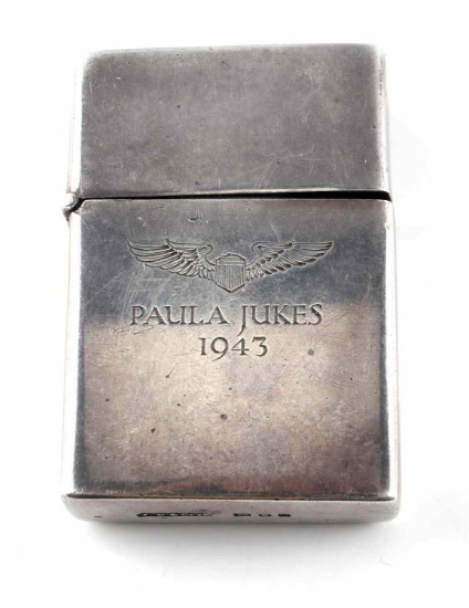 WWI 1943 BRITISH HALLMARK SILVER ZIPPO LIGHTER