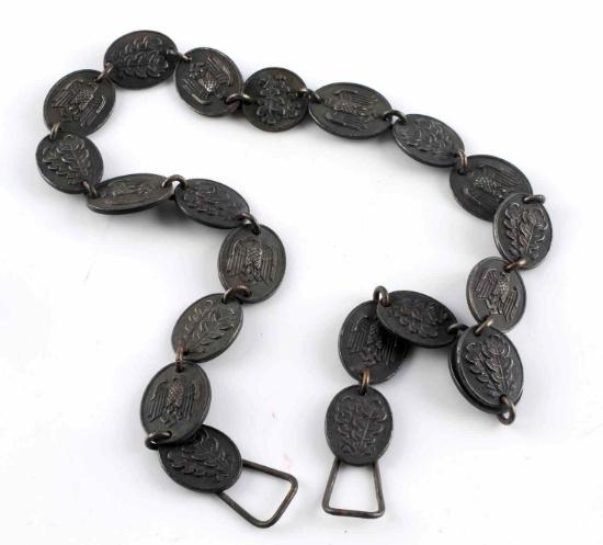 WWII GERMAN THIRD REICH ARMY GORGET COMPLETE CHAIN