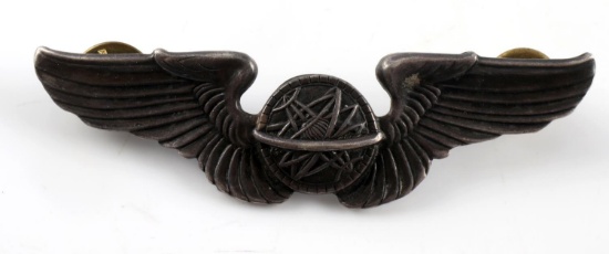 WWII ARMY AIR CORP STERLING SILVER NAVIGATOR WINGS