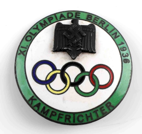 WWII GERMAN REICH 1936 OLYMPICS KAMPFRICHTER PIN