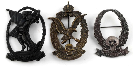 WWI AUSTRIAN MONARCHY STORMTROOPER BADGES