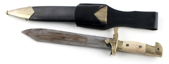 WWII GERMAN TENO EIKHORN DAGGER LEATHER FROG