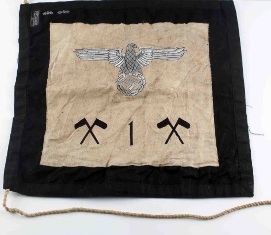 WWII GERMAN THIRD REICH SS PIONEER REGIMENT FLAG