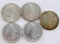 US MORGAN SILVER DOLLAR AU TO MS COIN LOT OF 5