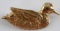 14KT GOLD DUCK BROOCH PIN W RUBY EYE