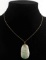 14KT GOLD NECKLACE W ANTIQUE CHINESE JADE PENDANT