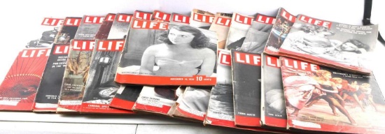 LOT OF 26 WARTIME WWII COLD WAR ERA LIFE MAGAZINES