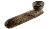 WOODLAND GROOVED HARD STONE PIPE ARTIFACT
