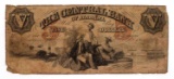 OBSOLETE CURRENCY NOTE 1850S ALABAMA 5 DOLLARS