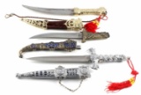 LOT OF 3 GOLD & SILVER MID EAST DAGGERS