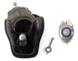 FLORIDA SECURITY OFFICER BADGE W HANDCUFFS