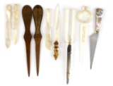 LOT OF 9 VINTAGE LETTER OPENERS MOTHER OF PEARL