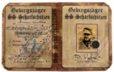 WWII GERMAN REICH SS AUSWIES ID TO GEBRIGSJAGER