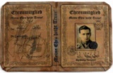 WWII GERMAN REICH SS AUSWIES ID BOOKLET IRON CROSS