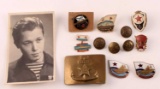 WWII COLD WAR RUSSIAN NAVY BADGE & PHOTOGRAPH LOT