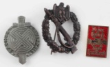 WWII THIRD REICH GERMAN BADGE LOT OF 3