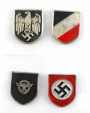 WWII GERMAN REICH 2 SETS OF HELMET SHIELDS