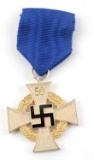 WWII GERMAN POLITICAL NSDAP 50 YEAR SERVICE CROSS