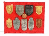 WWII GERMAN THIRD REICH LOT OF 9 SLEEVE SHIELDS