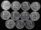 LOT OF 11 FRANKLIN HALF DOLLAR BU SILVER COINS