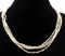 FRESH WATER PEARL NECKLACE W 18K GOLD CLASP