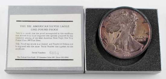 1 TROY POUND SILVER COIN AMERICAN EAGLE PROOF