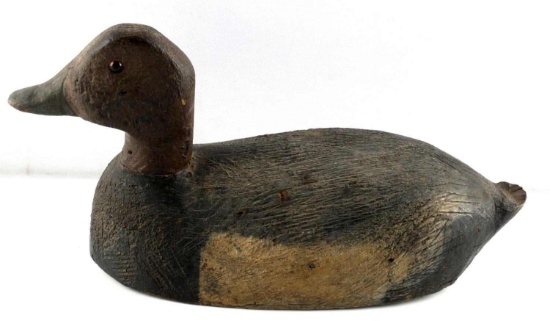 ANTIQUE HUNTING DUCK DECOY WITH GLASS EYES