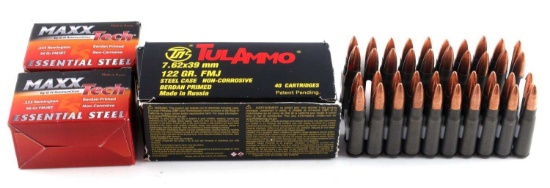 120 ROUNDS OF 7.62X39 AND .223 REM AMMUNITION