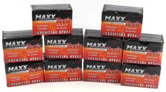 MAXX TECH .223 REM 56 GR AMMO NEW IN BOXES RUSSIA