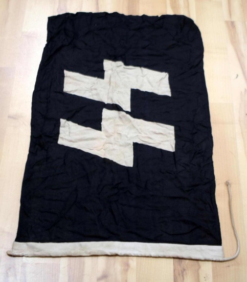 WWII GERMAN THIRD REICH SS BLACK BANNER FLAG