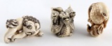 MEIJI PERIOD JAPANESE DEMON & DRAGON NETSUKE