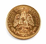 1945 DOS PESOS FINE GOLD COINS BU 90%