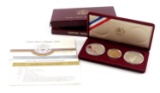 1984 US OLYMICS COIN SILVER & GOLD COIN PROOF SET