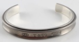 TIFFANY & CO STERLING SILVER 1837 TITANIUM BANGLE