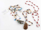 3 19TH CENTURY ANTIQUE NATIVE AMERICAN NECKLACE