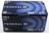 SEALED BOX OF 800 RDS FEDERAL .22 LR RIMFIRE AMMO