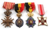 WWI WWII BELGIUM MEDAL LOT WAR CROSS  MERIT DONOR