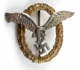 WWII GERMAN LUFTWAFFE PILOT OBSERVER BADGE