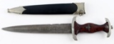 WWII GERMAN THIRD REICH WAFFEN SS DAGGER W SCABBAR