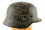 WWII GERMAN THIRD REICH SS PARTISAN M40 HELMET