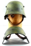 WWII GERMAN THIRD REICH M17 HELMET W BLAST SHEILD