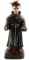 19TH CENTURY SANTOS PRIEST RELIGIOUS CARVED FIGURE