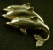 14 KT GOLD & DIAMOND DZ DOLPHIN DAZZLERS PENDANT