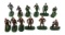 12 METAL WWII GERMAN SOLDIER MODEL FIGURINES