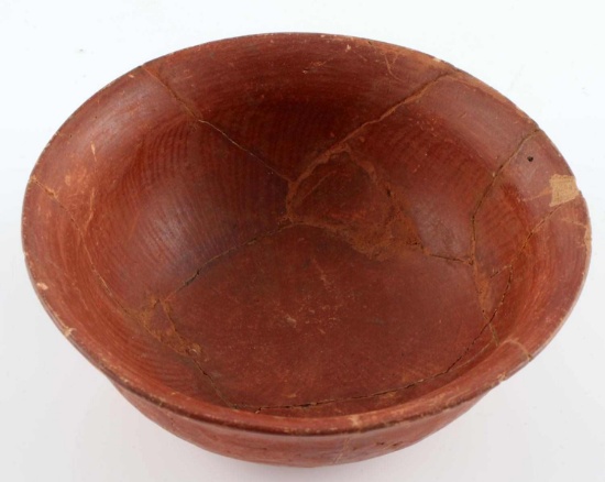 JAPANESE YAYOI PERIOD REDWARE CLAY POTTERY BOWL